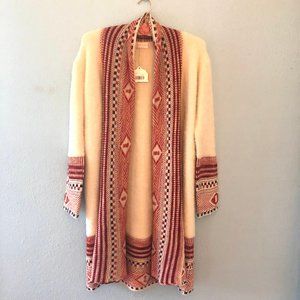 Long cozy boho cardigan sweater